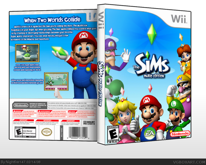The Sims: Mario Edition box art cover