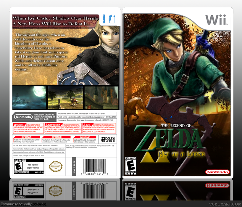 The Legend of Zelda: Rise of a Legend box cover
