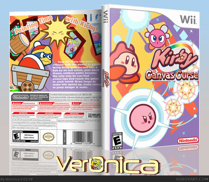 Kirby Canvas Curse box art cover