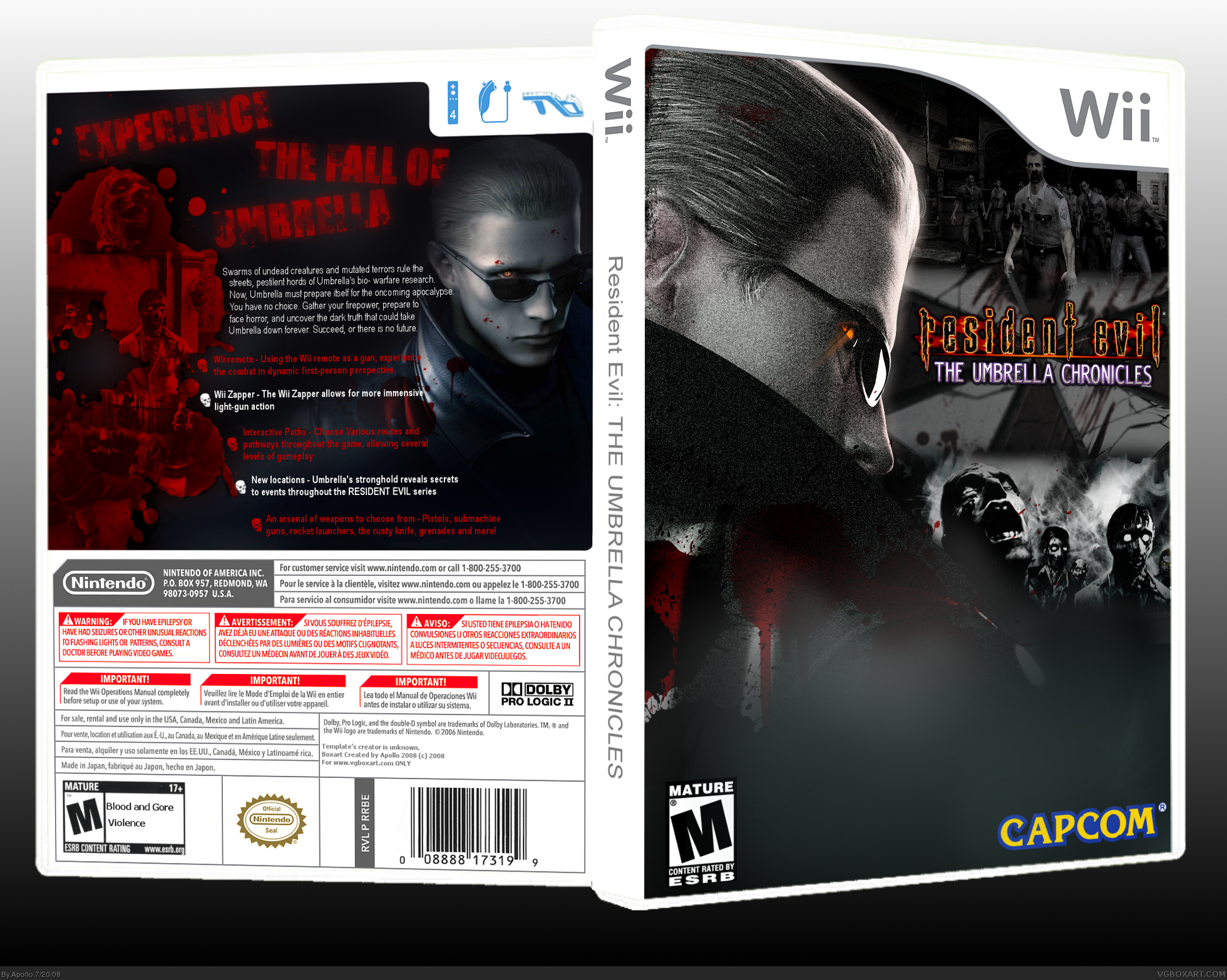 Resident Evil The Umbrella Chronicles box cover