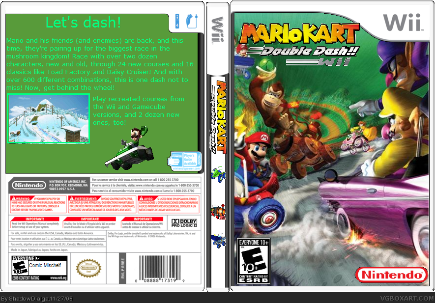 Mario Kart Double Dash Wii box cover