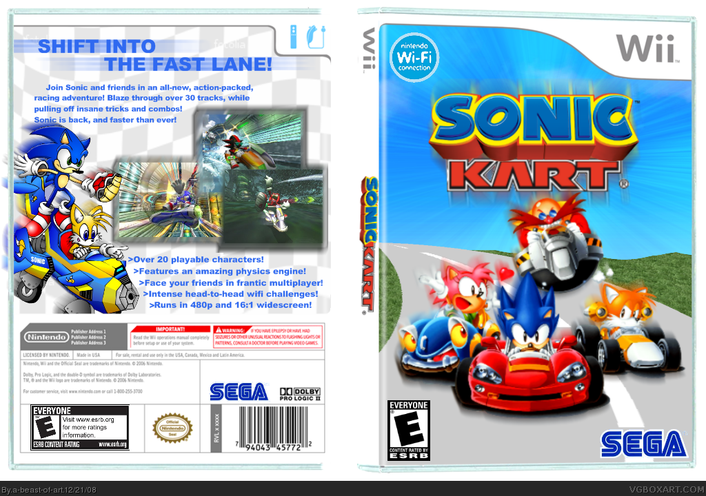 Sonic Kart box cover