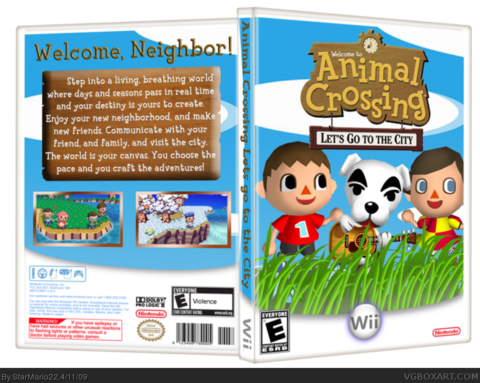 Animal Crossing: Let's go to the City box art cover