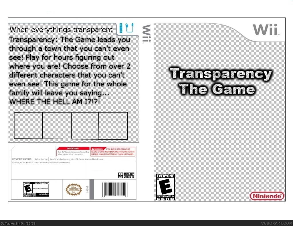 Transparency: The Game box cover