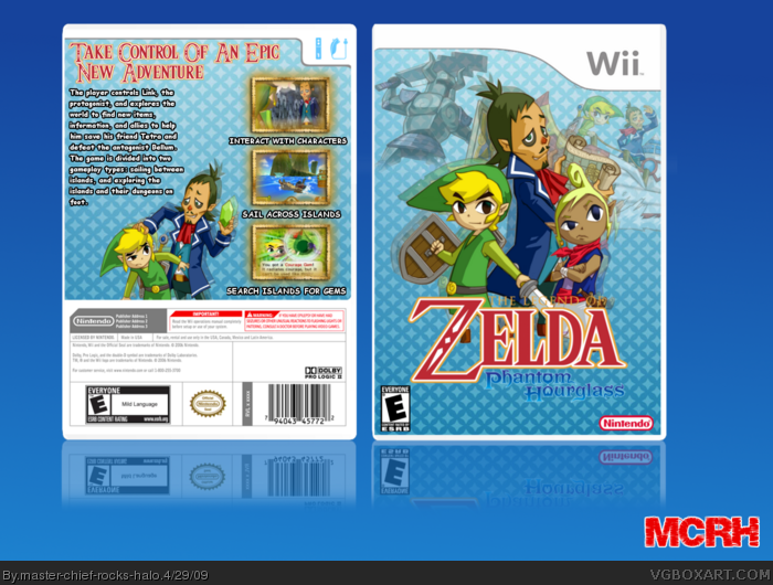 The Legend Of Zelda: Phantom Hourglass box art cover
