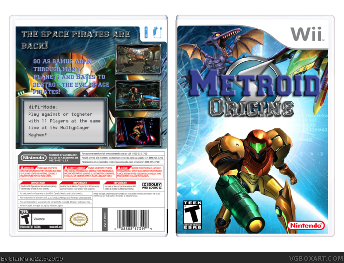 Metroid Origins box art cover