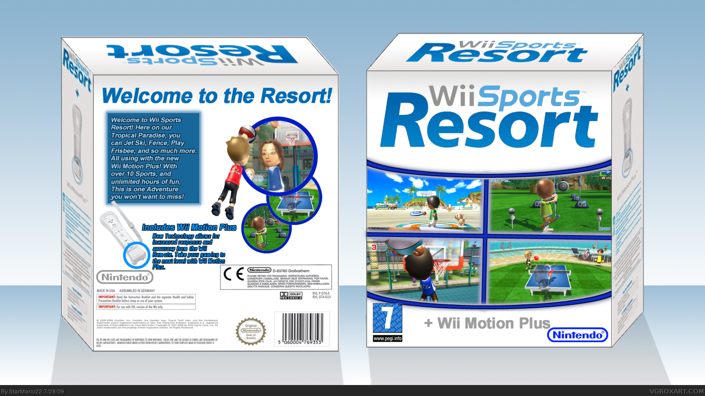 Wii Sports Resort box cover