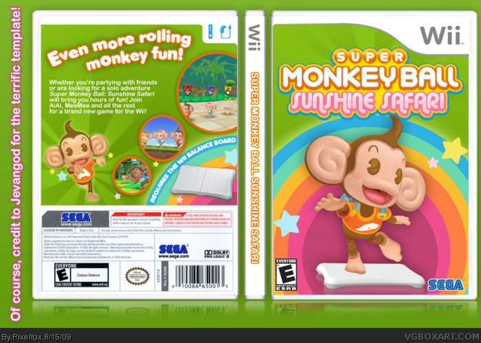 Super Monkey Ball: Sunshine Safari box art cover