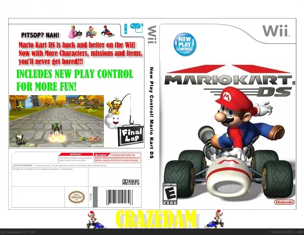 New Play Control! Mario Kart DS box cover