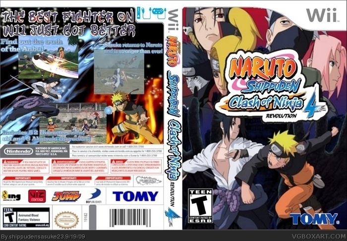 Naruto Shippuden: Clash of Ninja Revolution 4 box art cover
