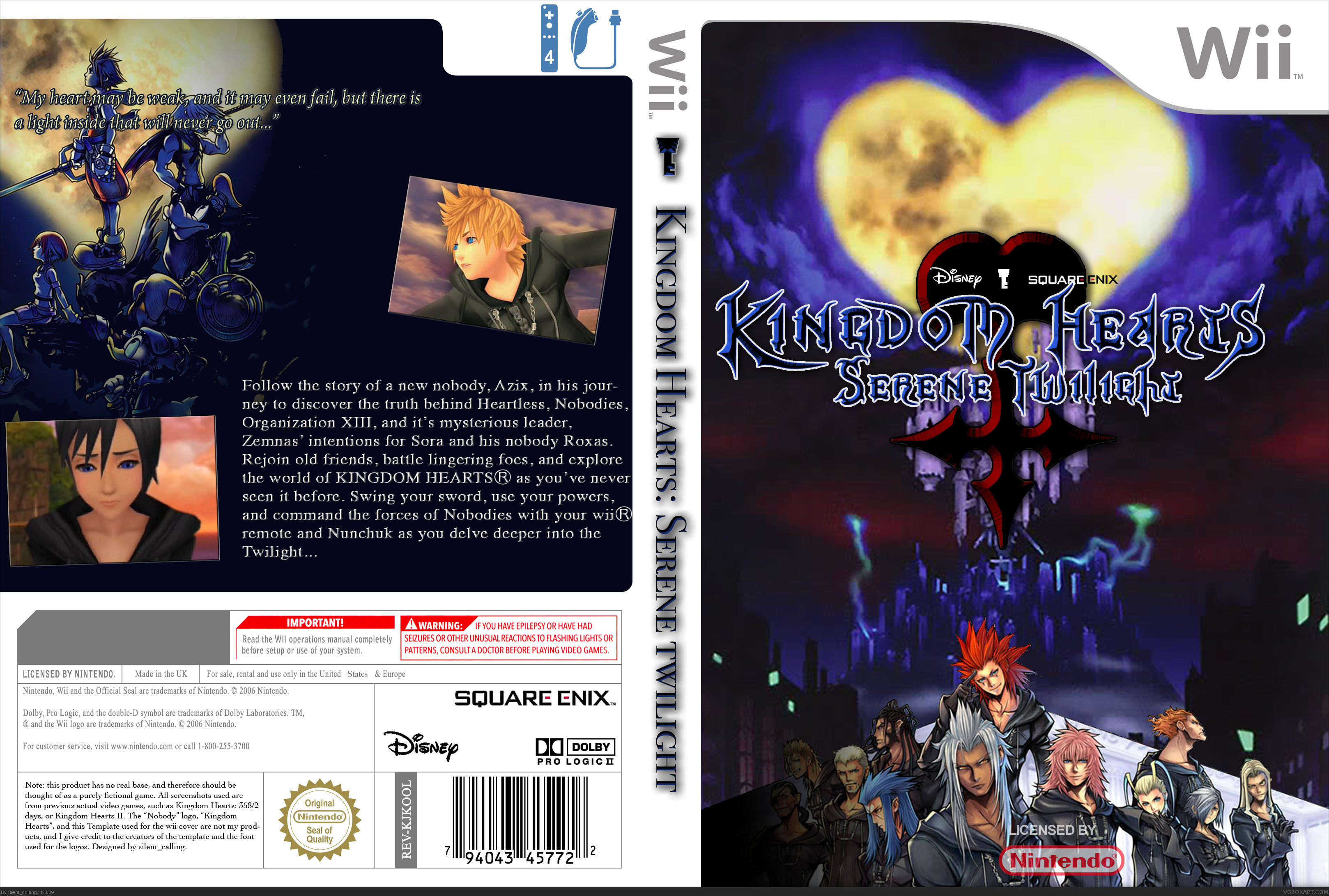 Kingdom Hearts: Serene Twilight box cover