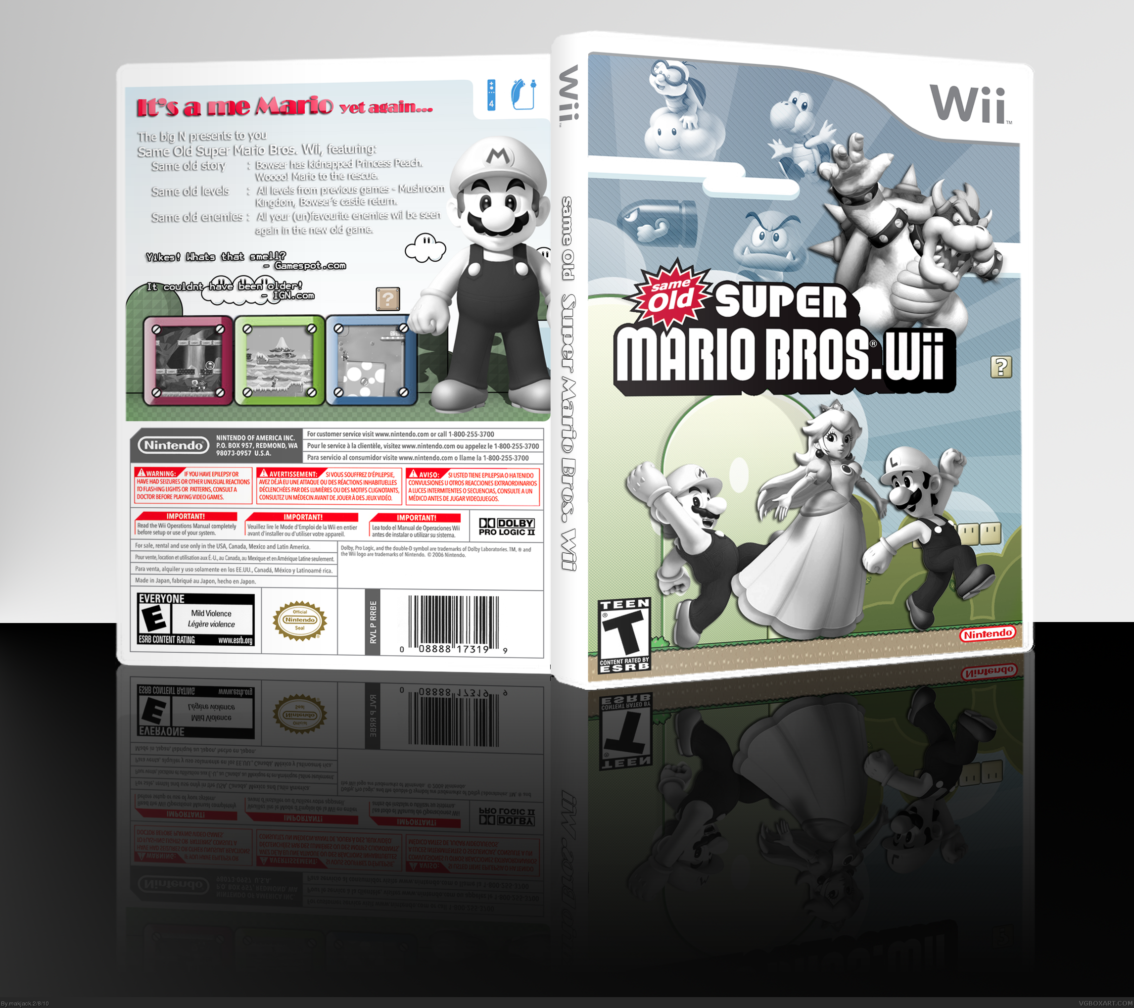 Same Old Super Mario Bros. Wii box cover