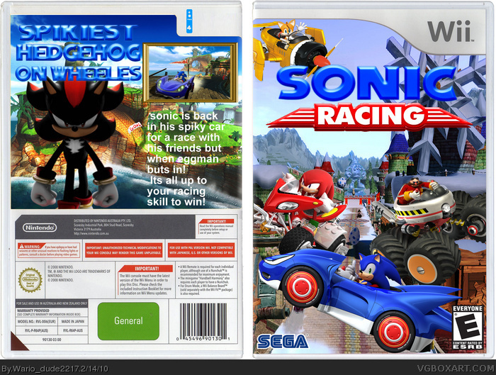 Sonic Racing box art cover