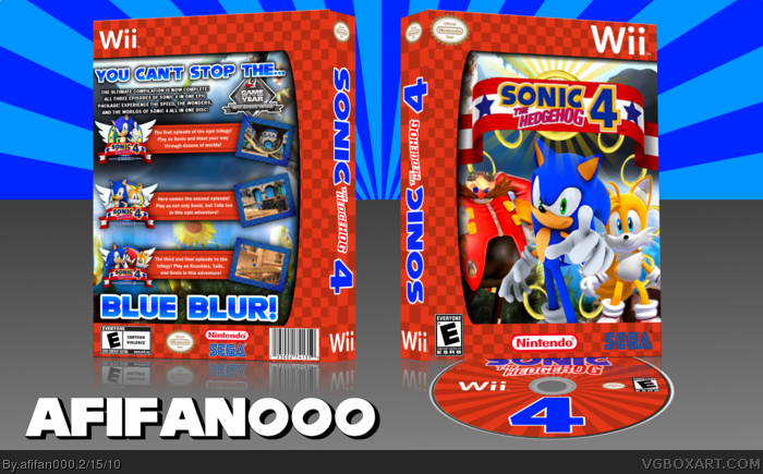 Sonic the Hedgehog 4 box art cover