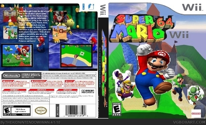 Super Mario 64 Wii box art cover