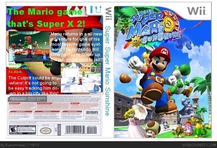 Super Super Mario Sunshine box art cover