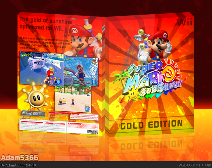 Super Mario Sunshine Gold Edition box art cover