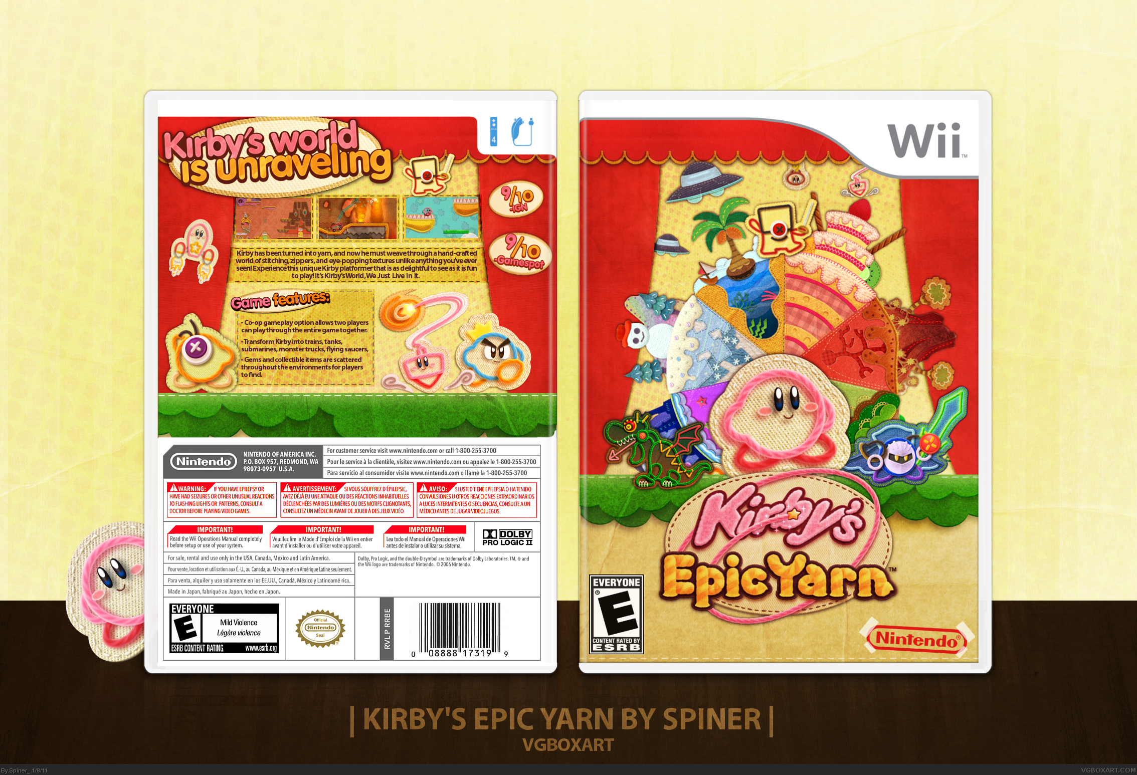 Kirby's Epic Yarn box cover