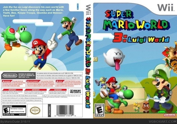 Super Mario World 3: Luigi World box art cover