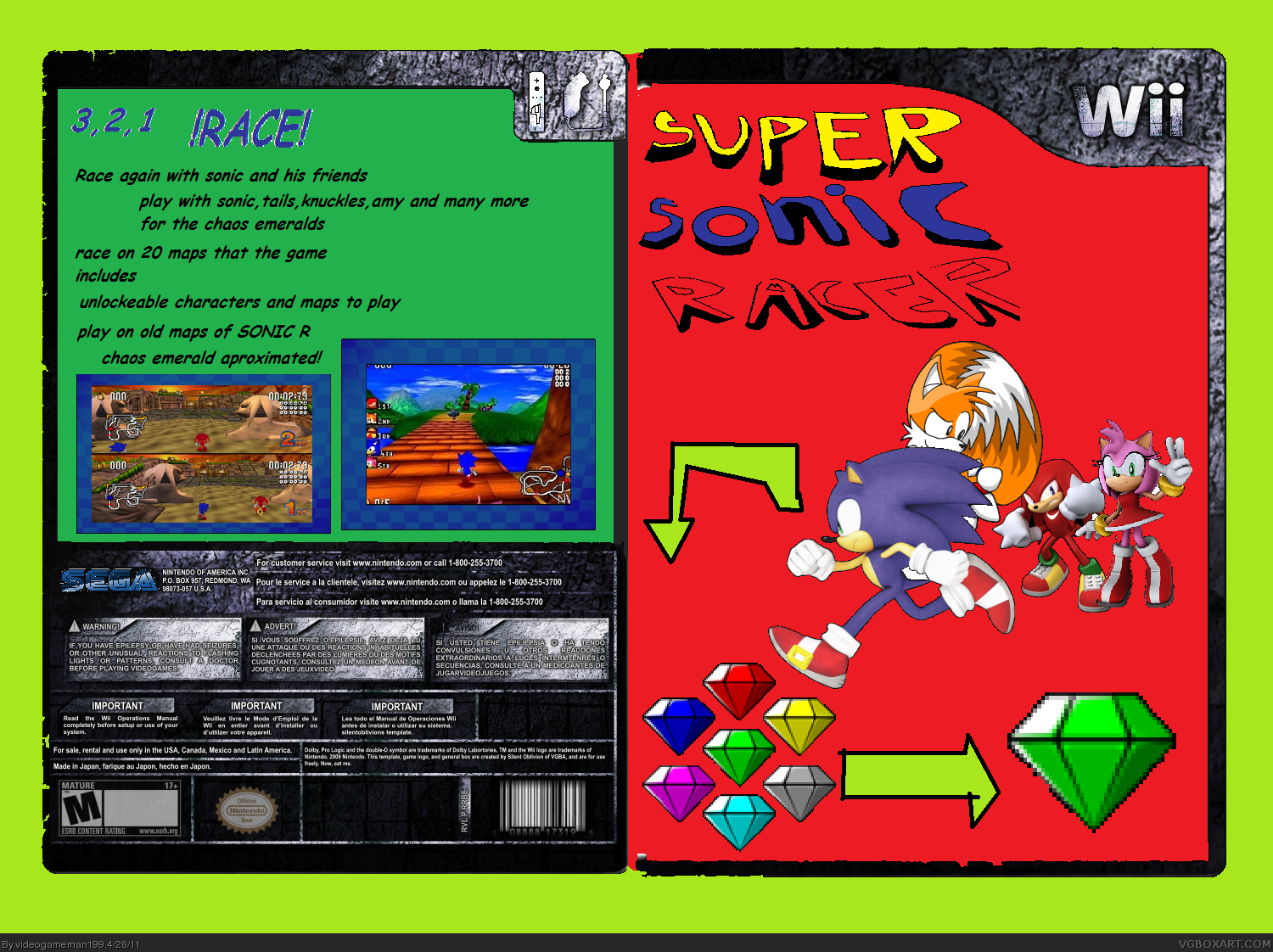Super Sonic Racer box cover