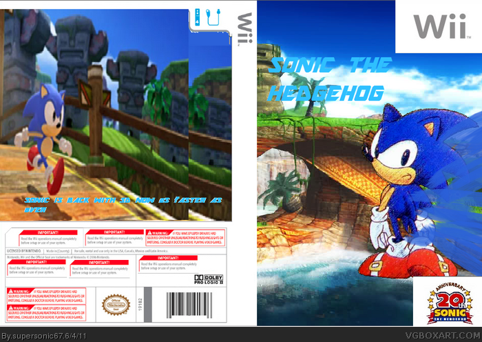 Sonic The Hedgehog 3D box art cover