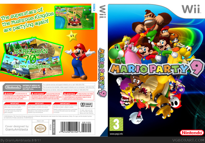 Mario Party 9 box art cover