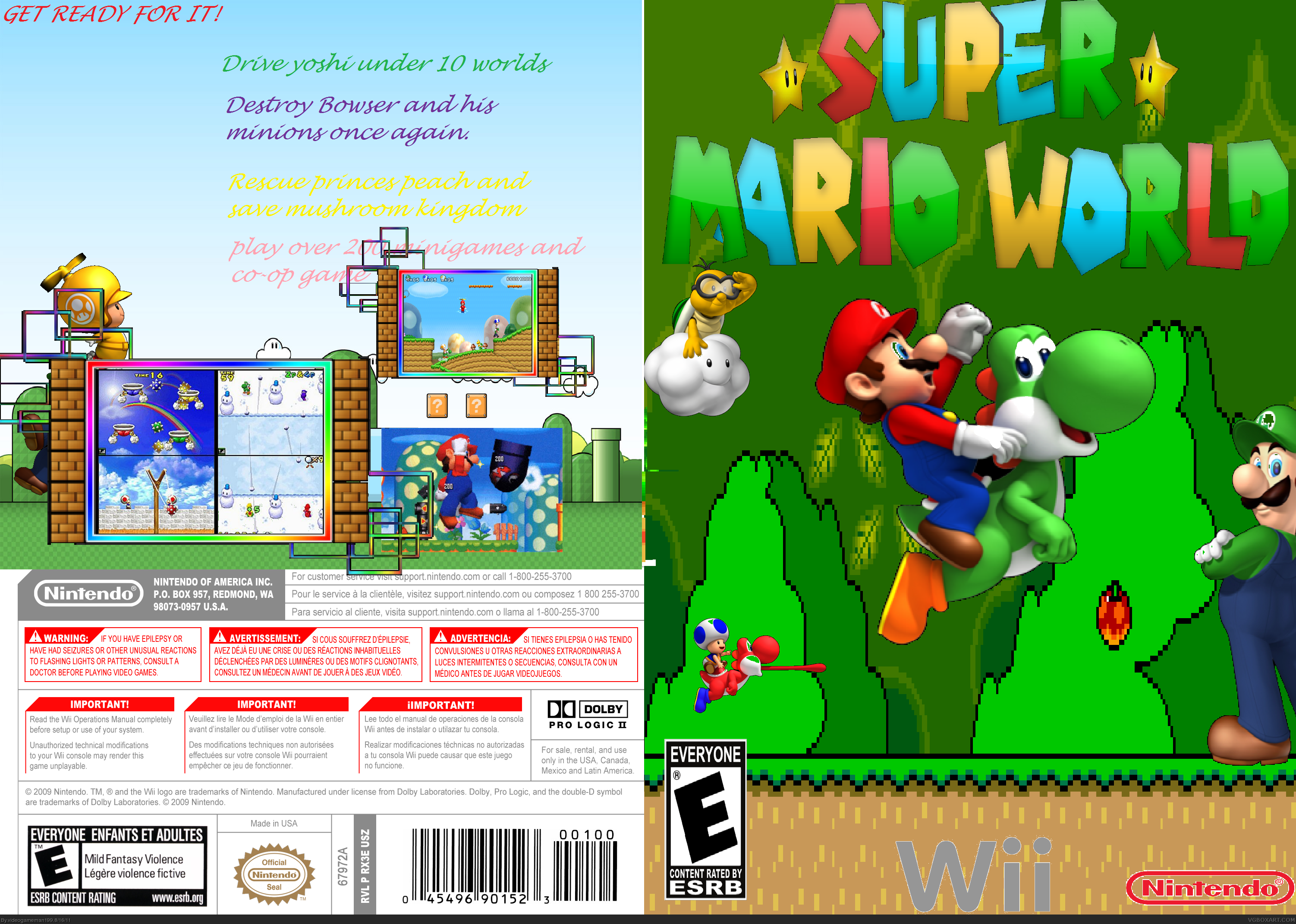 New Super Mario World box cover