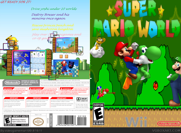 New Super Mario World box art cover