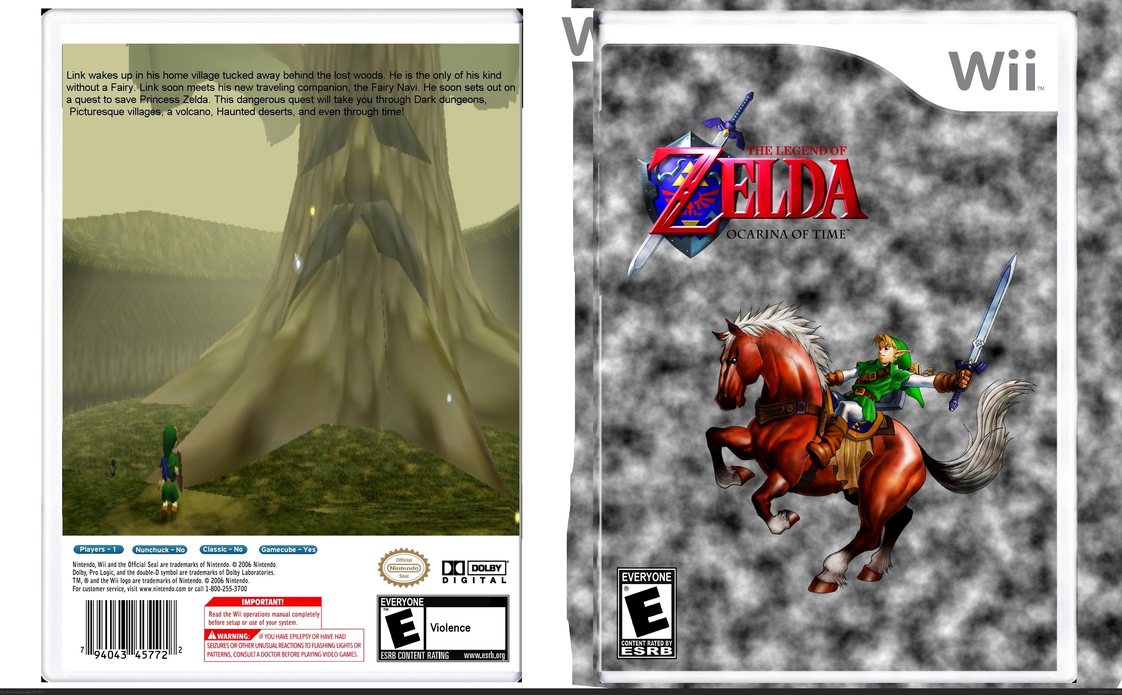 The Legend of Zelda: Ocarina of Time box cover