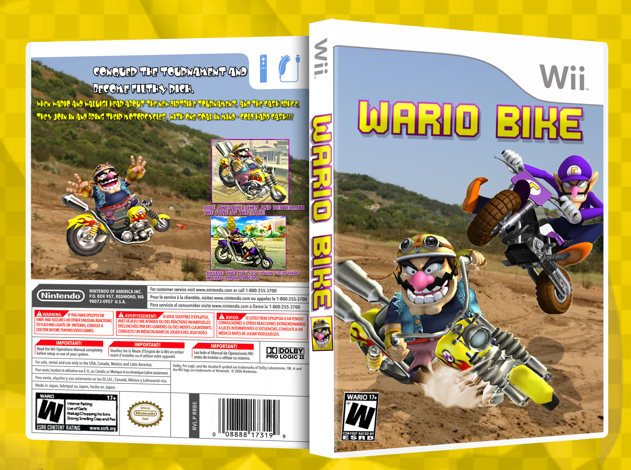 Wario Bike box cover