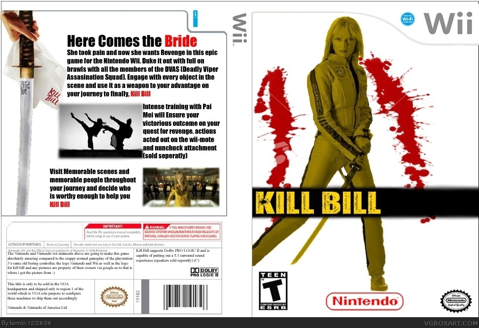 Kill Bill box cover