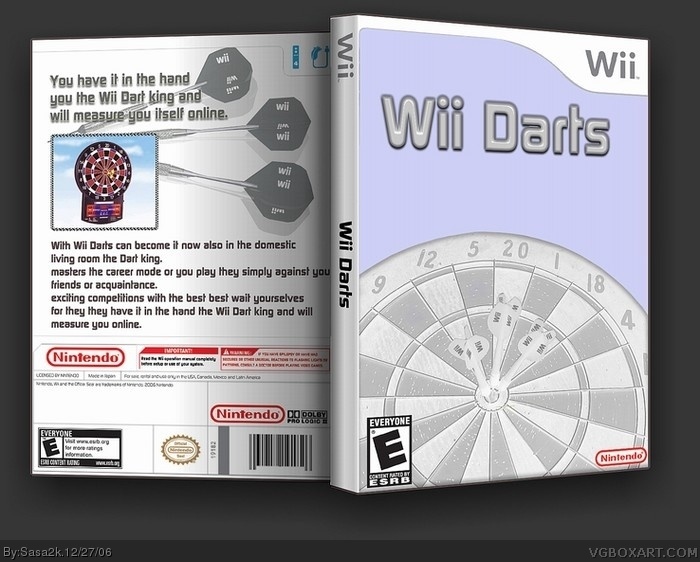 Wii Darts box art cover