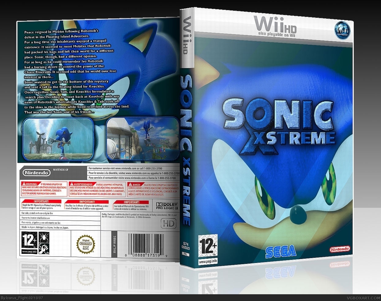 Sonic Xtreme box cover