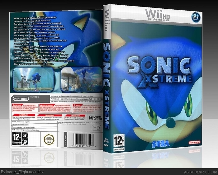 Sonic Xtreme box art cover