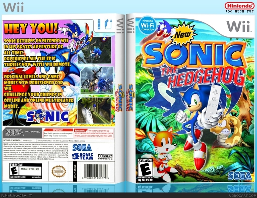 New Sonic box cover