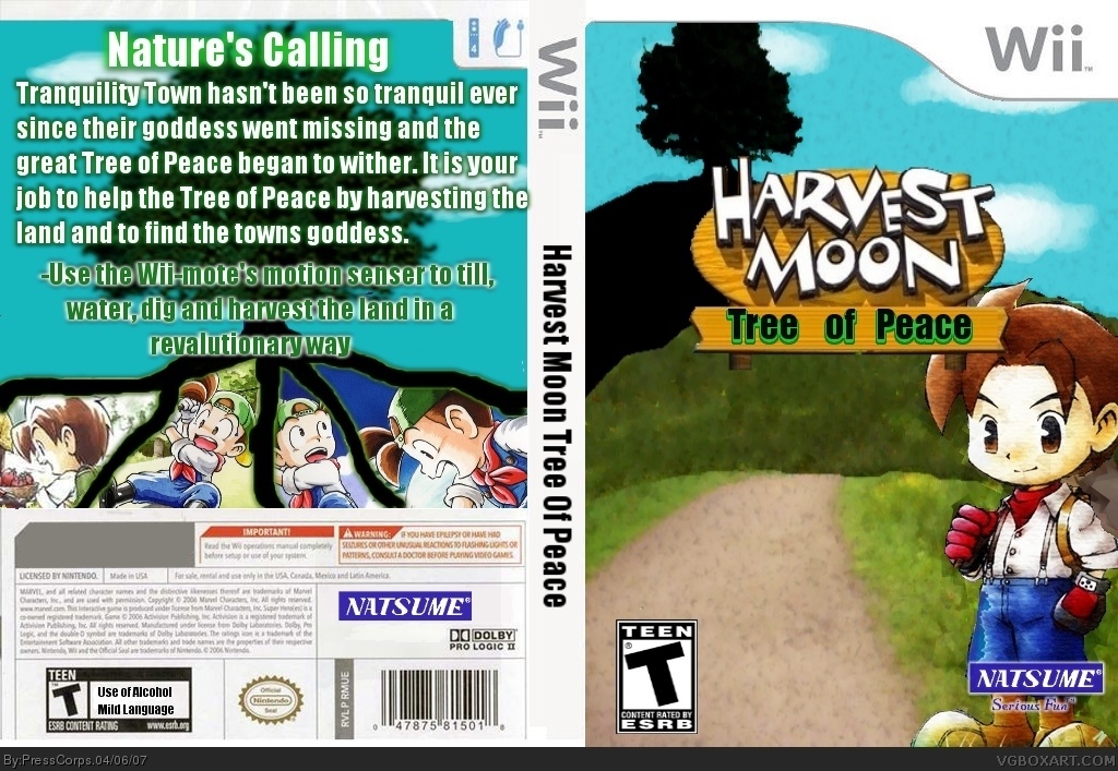 Harvest Moon: Tree Of Peace box cover