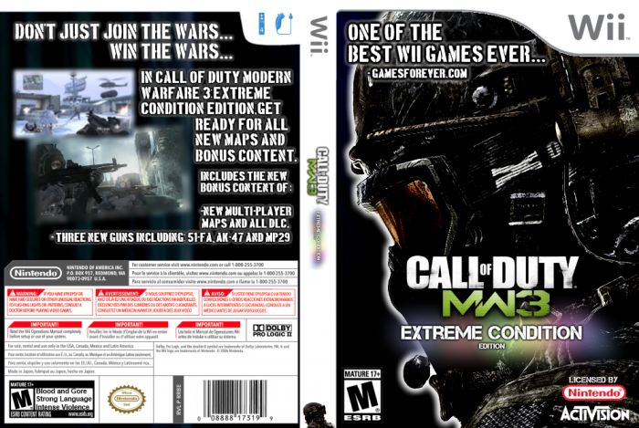 Call of Duty MW3: Extreme Condition Edition box art cover