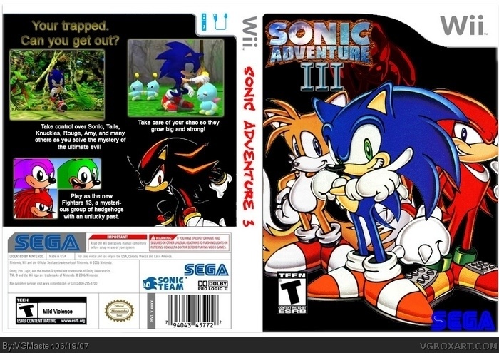 Sonic Adventure 3 box art cover