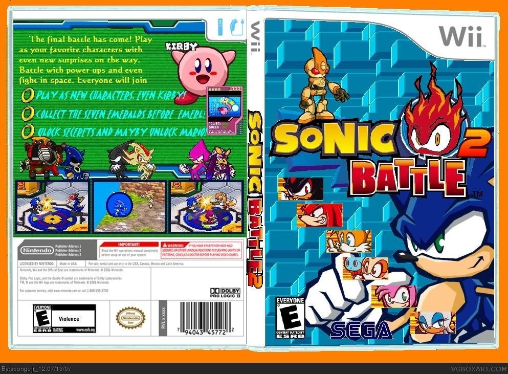 Sonic Battle 2 box cover