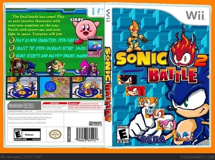 Sonic Battle 2 box art cover