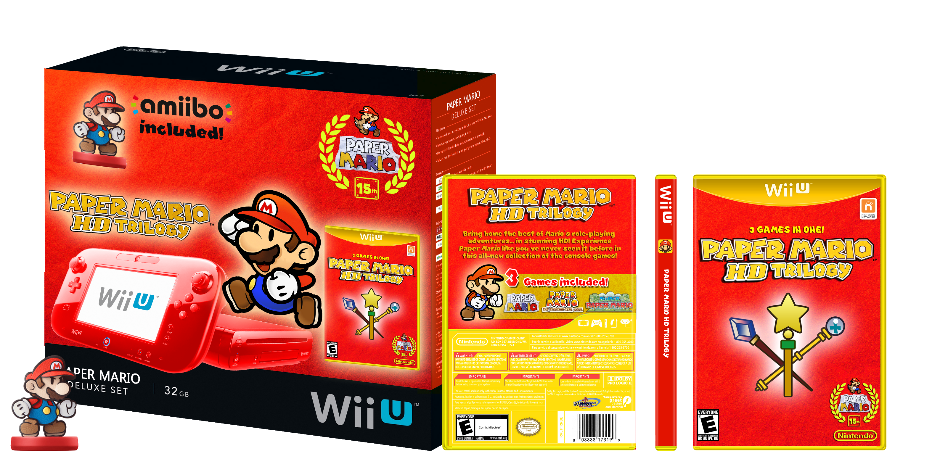Paper Mario HD Trilogy Bundle box cover