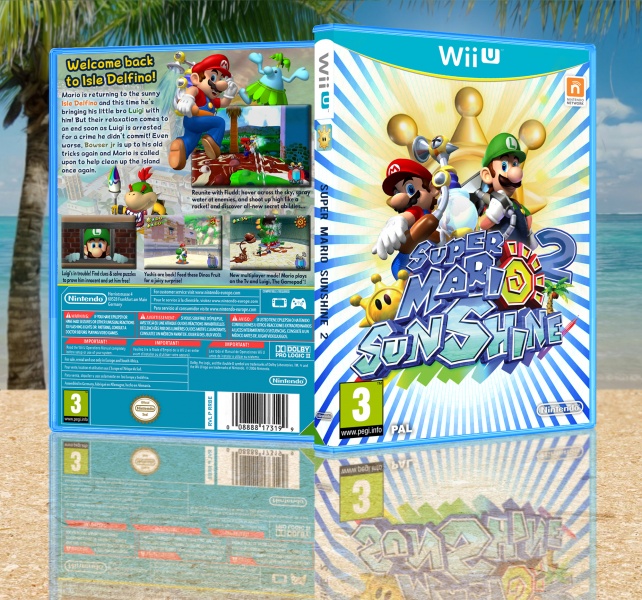 Super Mario Sunshine 2 box art cover