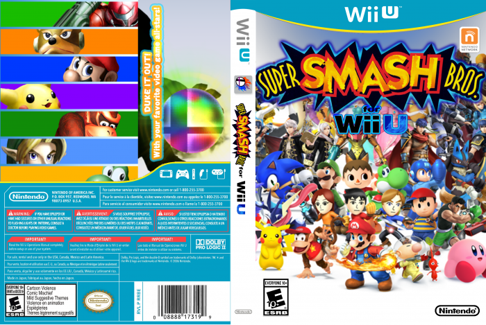 Custom Super Smash Bros. Wii U box art cover