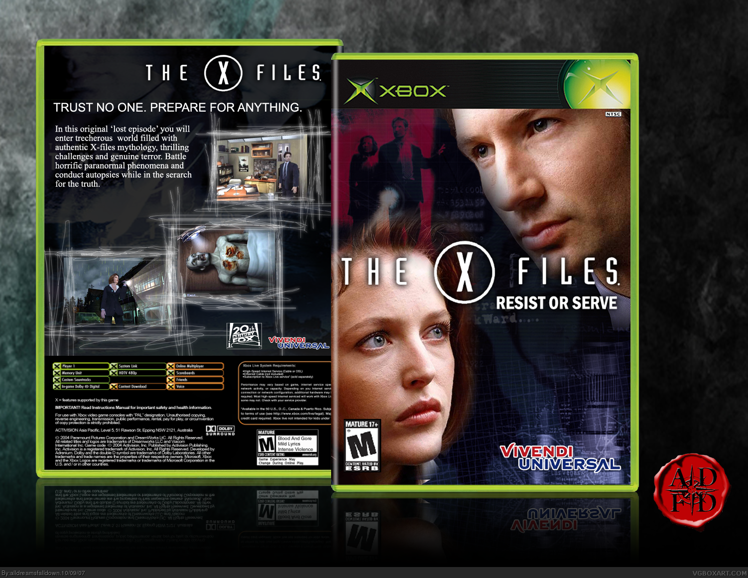 The X Files: Resist or Serve box cover