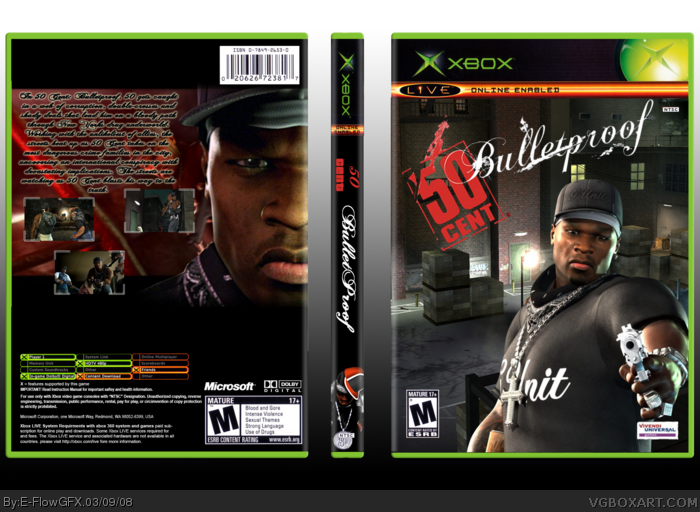 50 Cent Bulletproof box art cover