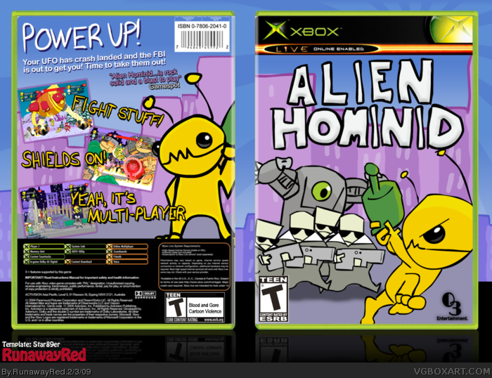 Alien Hominid box art cover