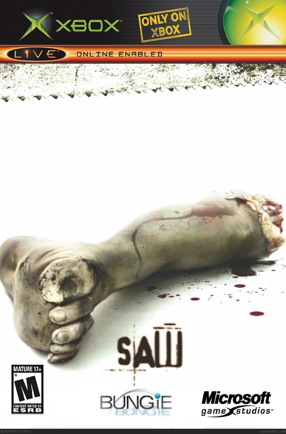Saw:The Video Game box cover
