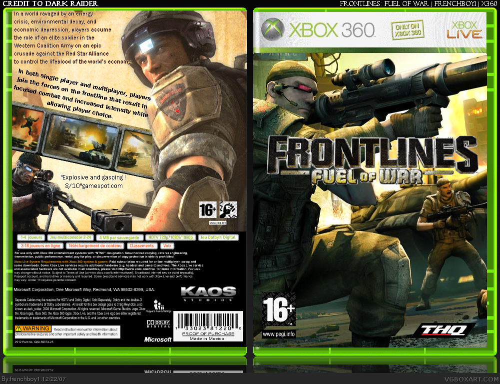 Frontlines: Fuel of War box cover