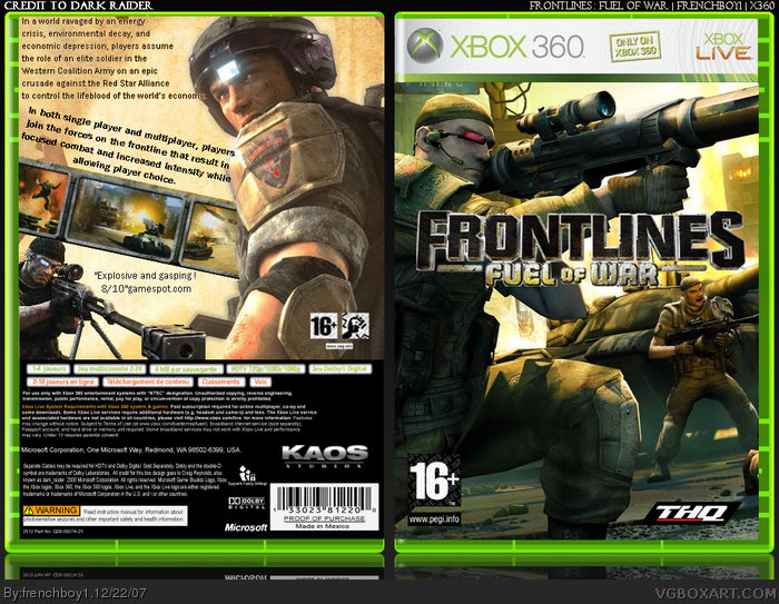Frontlines: Fuel of War box art cover