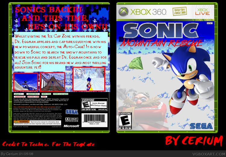 Sonic The Hedgehog: Mountain Rescue box cover